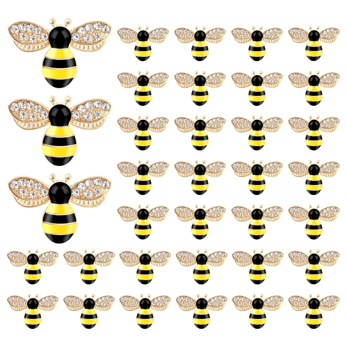 40 Pieces Bee Charms for Crafting and Jewelry Making