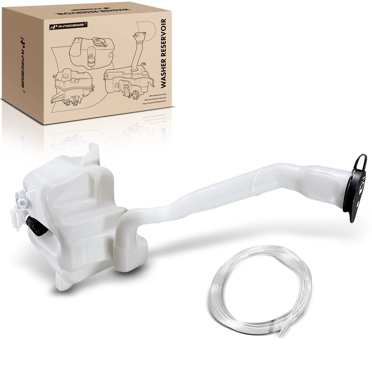 Washer Reservoir with Pump & Cap for Ford Flex (2009–2012) AA8Z17618A, 8A4Z17618A, FO1288137
