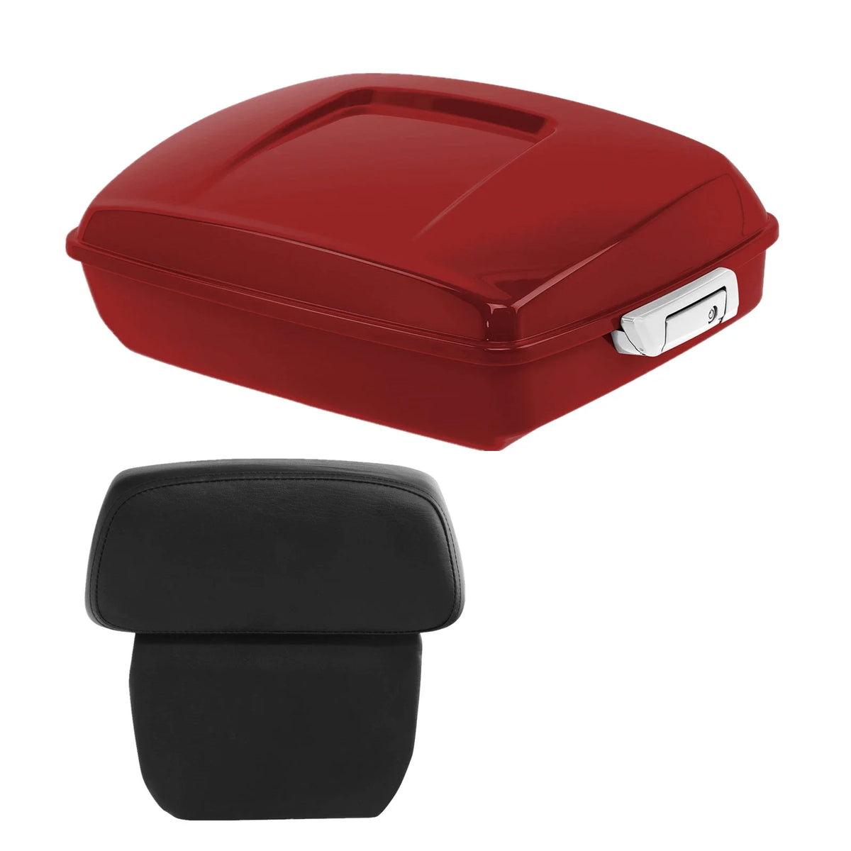 Chopped Trunk with Backrest for Harley Touring (2014–2025) Wicked Red