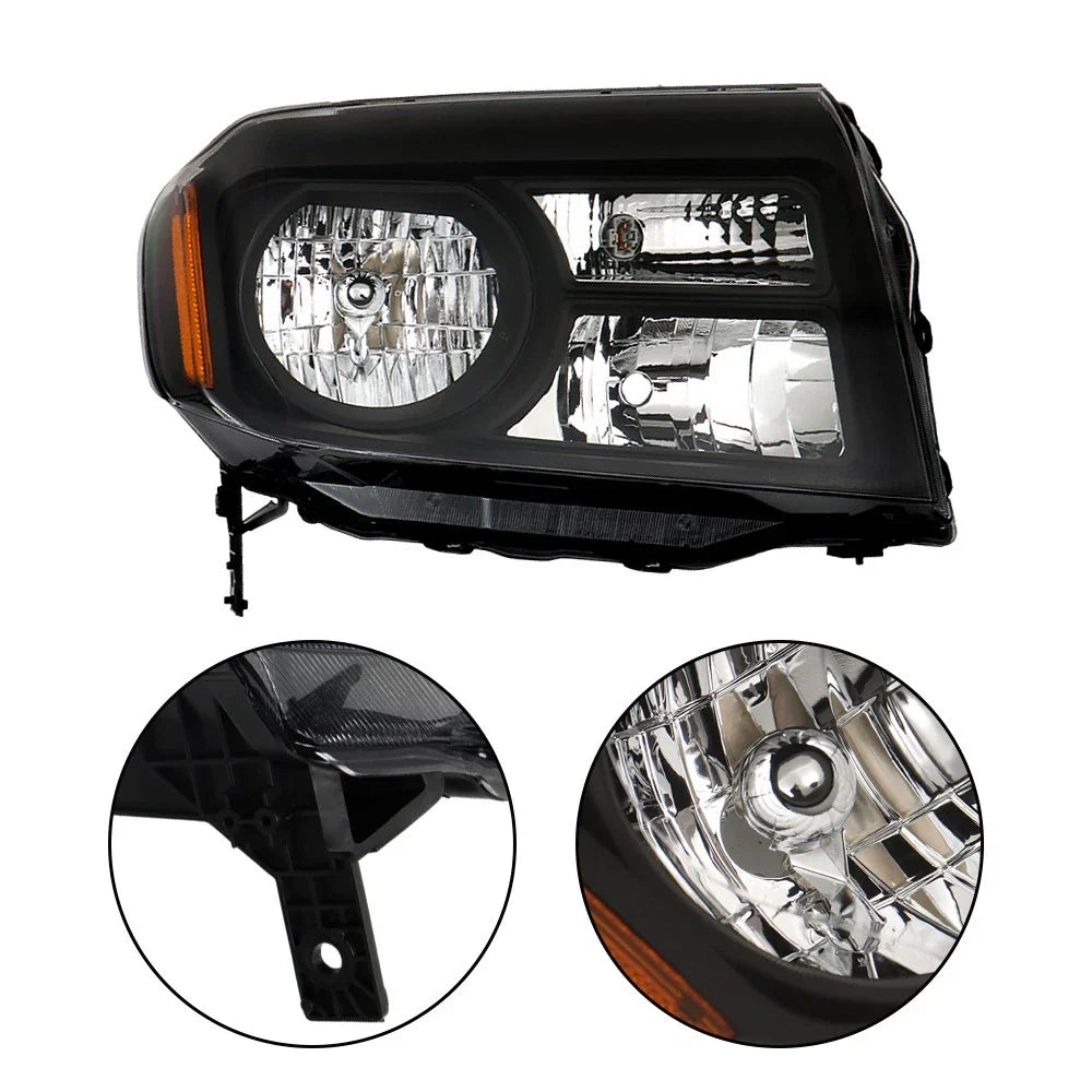 Headlight Assembly for Honda Pilot (2012–2015) Clear Black Driver+Passenger