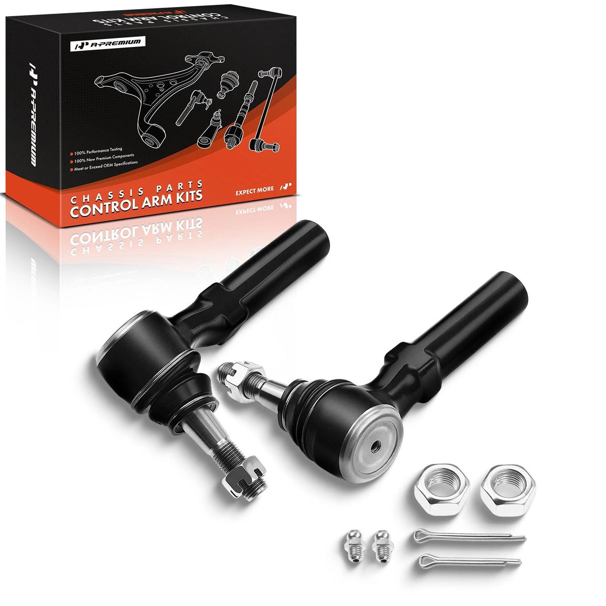 2X Front Outer Tie Rod End for Chevy Impala Buick LaCrosse Regal (26056811, 26086580, 89047697, ES3459)