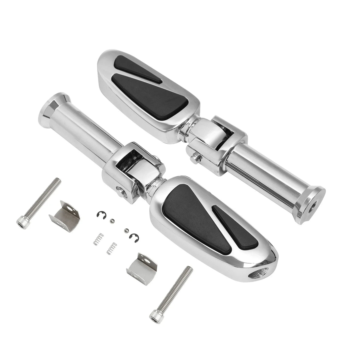 Chrome Passenger Footpegs Bracket for Harley Softail Slim Fat Bob (2018–2025)