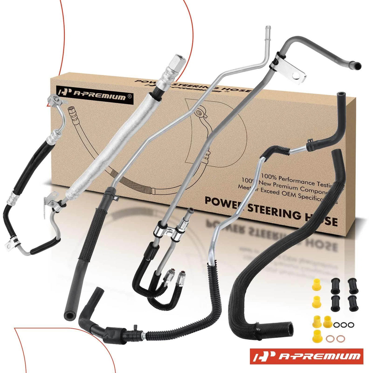 5X Power Steering Pressure & Return Hose for Toyota (44411-07030, 4441007010)