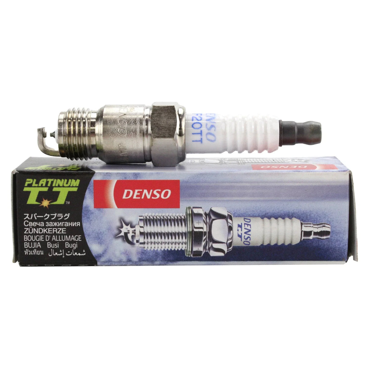 0.040 Gap Spark Plug Set of 4 for Buick Chevy Ford GMC Pontiac Oldsmobile (Denso 4510)
