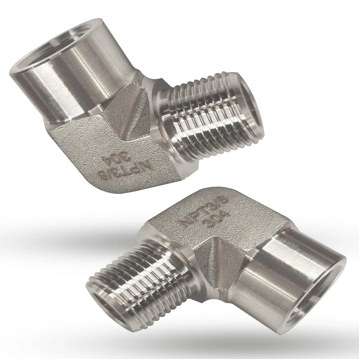 2X 90 Degree Street Elbow for 1/4" MNPT x FNPT 304 Stainless Steel