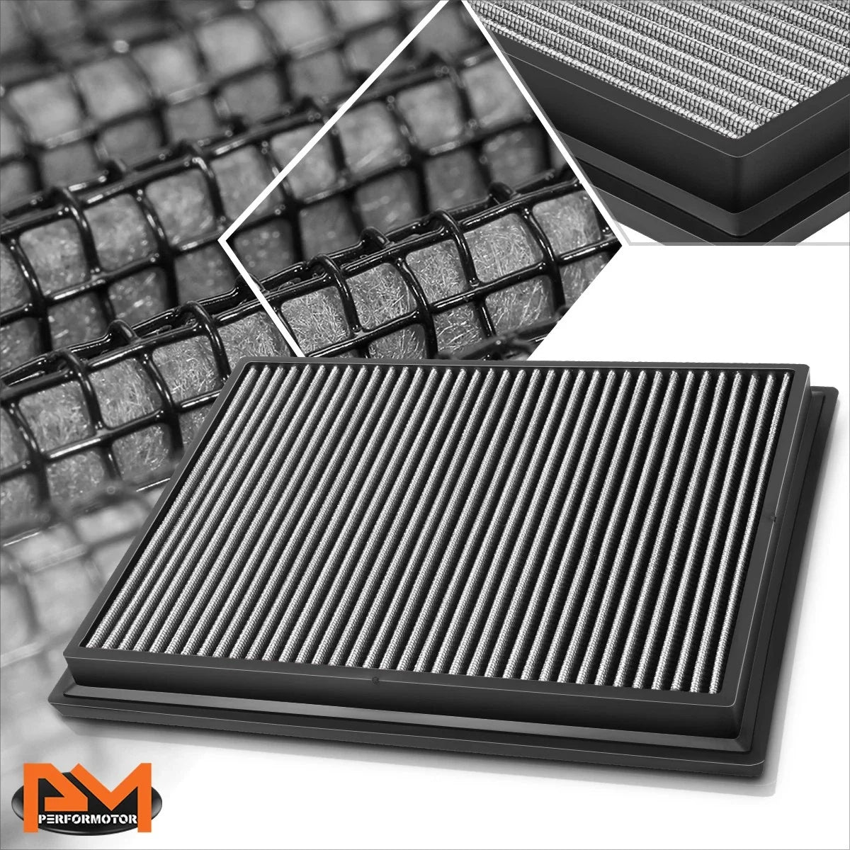 Reusable Multilayer High Flow Air Filter for Toyota Hilux/Fortuner (2015–2018)