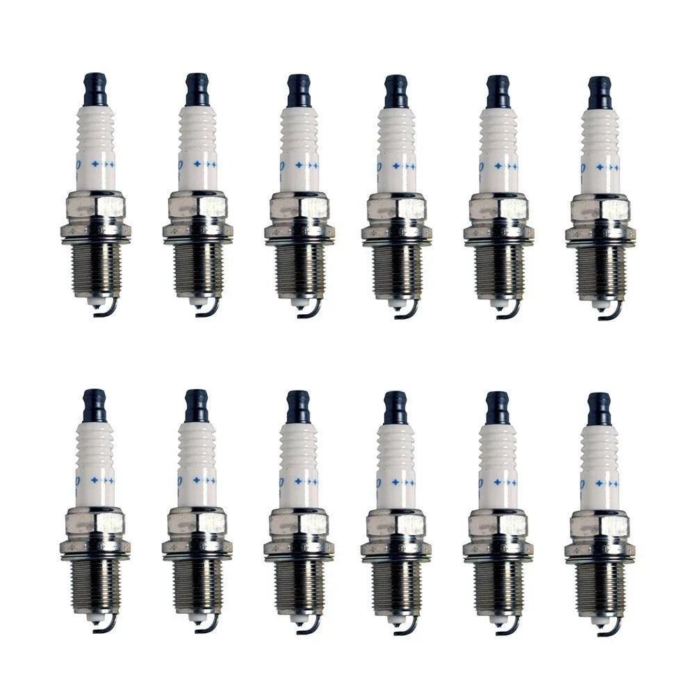 Spark Plug Set of 12 for Denso (Double Platinum, Gap 0.044)