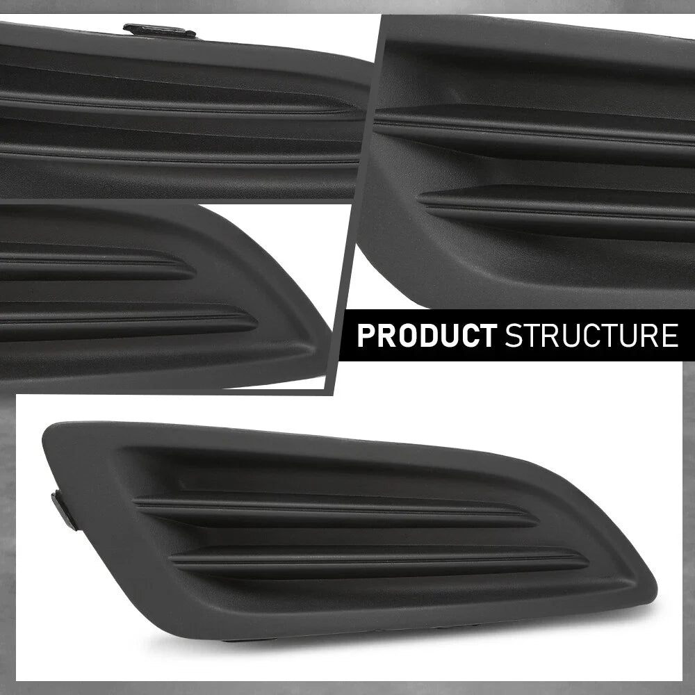 Set of 2 Front Bumper Fog Light Covers for Ford Fiesta (2014–2019)