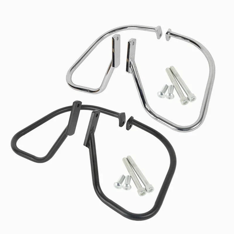 Saddlebag Guard Bar for Harley Softail Heritage Springer (1997–1999) Black/Chrome