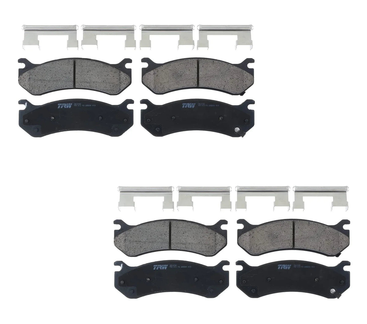 Set of 4 TRW Pro Ceramic Brake Pads for Silverado Sierra 1500 (2014–2019)