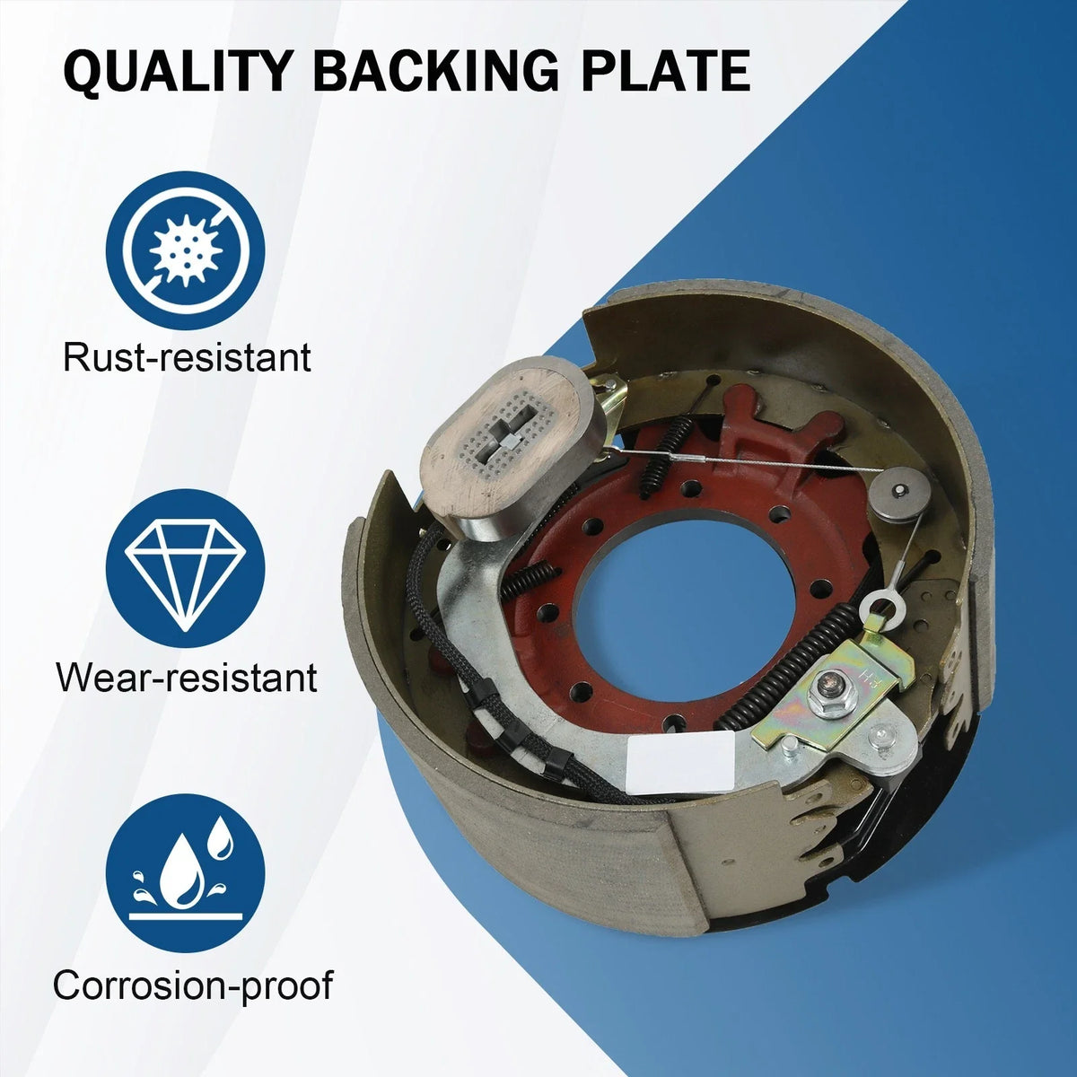Pair of Electric Backing Plates for Dexter Trailer Brake (12-1/4x5")