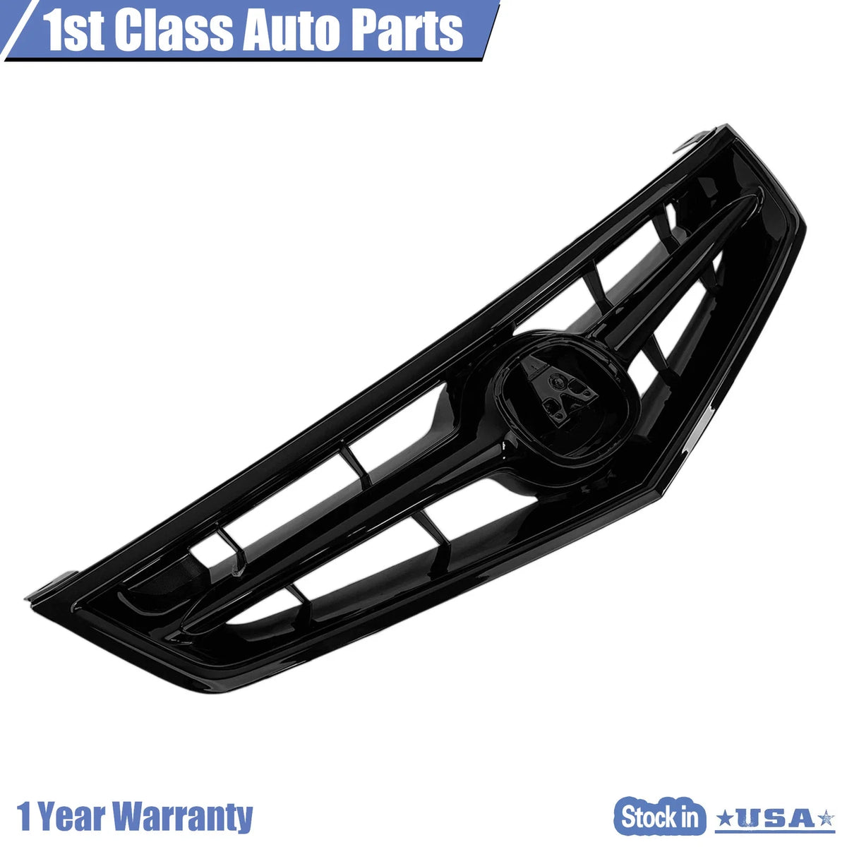 Front Bumper Grille for Acura TSX (2006–2008) - Gloss Black Molding