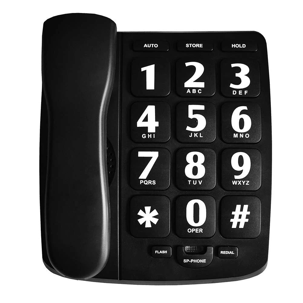 Big Button Phone for Elderly HePesTer P-02 Amplified Corded Phone