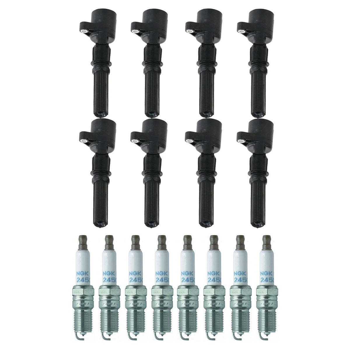 Set of 8 Ignition Coils & NGK Laser Platinum Spark Plugs for DeVille Mustang V8
