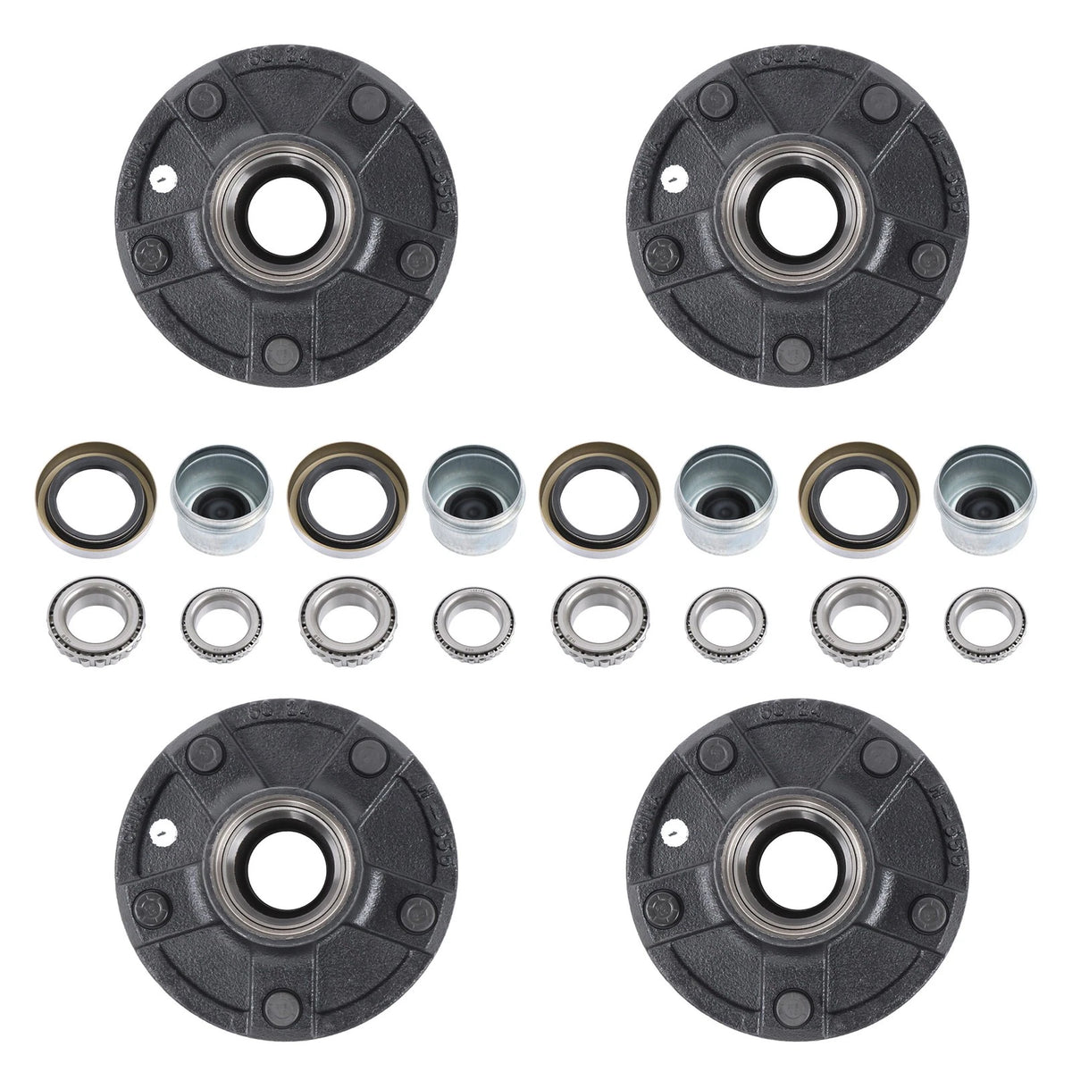4-Pack Idler Hub Kit for 5 on 5.5 Trailer Axle #84 BCK38302K (3500 lbs)