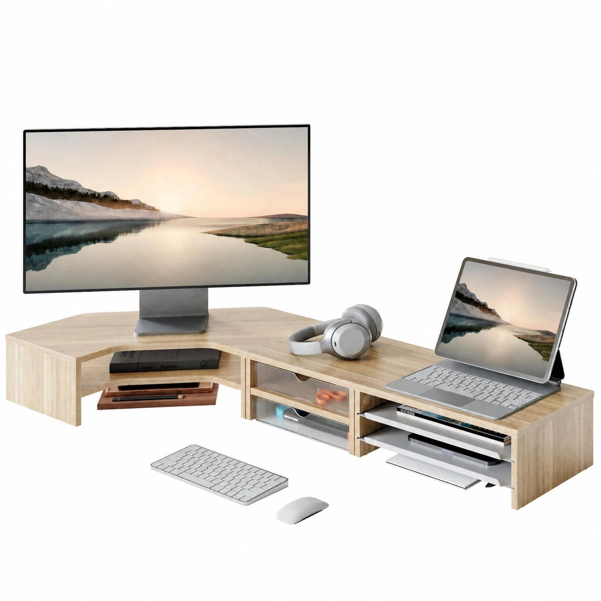 Dual Monitor Stand for Corner Setup (2010–2023)