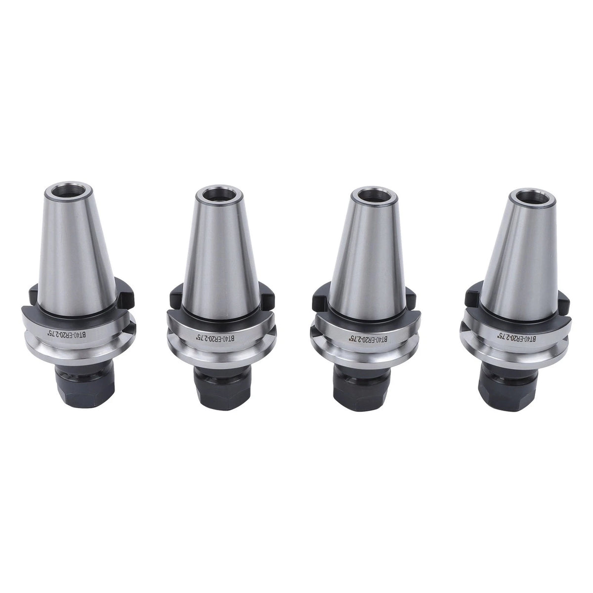 Set of 4 Precision Tool Holders BT40-ER20 for Collet Chuck 2.75" GAGE Length