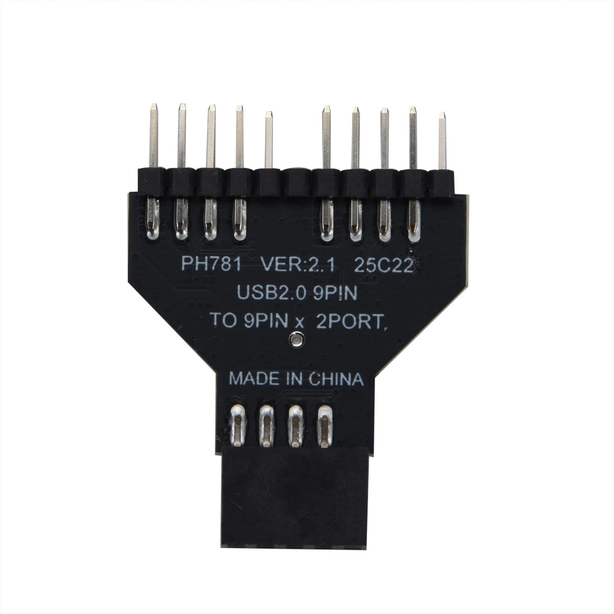 USB 9Pin Female to 2 Male Extension Adapter Hub for Universal Use