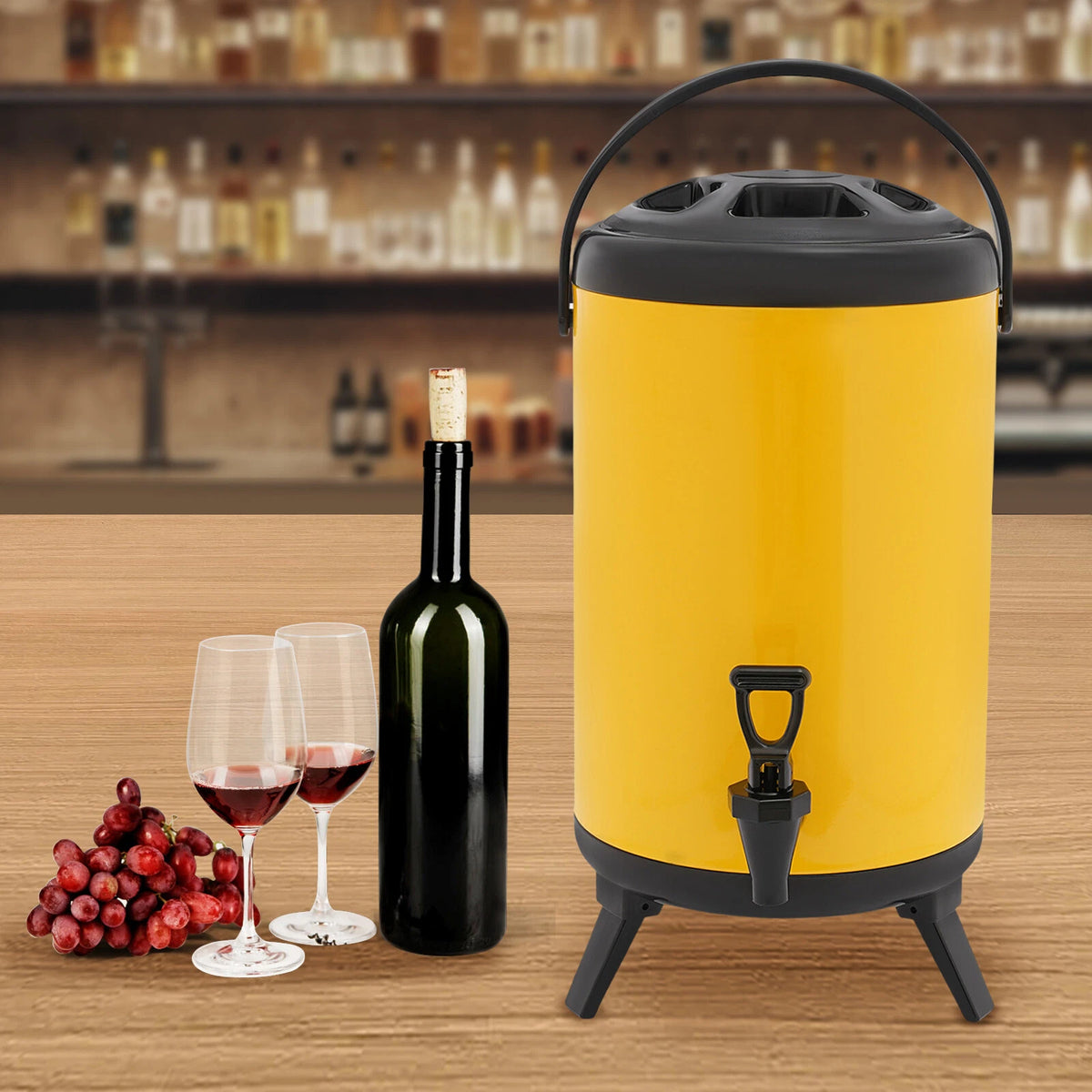 10L Stainless Steel Insulated Beverage Dispenser for Cold/Hot Drinks