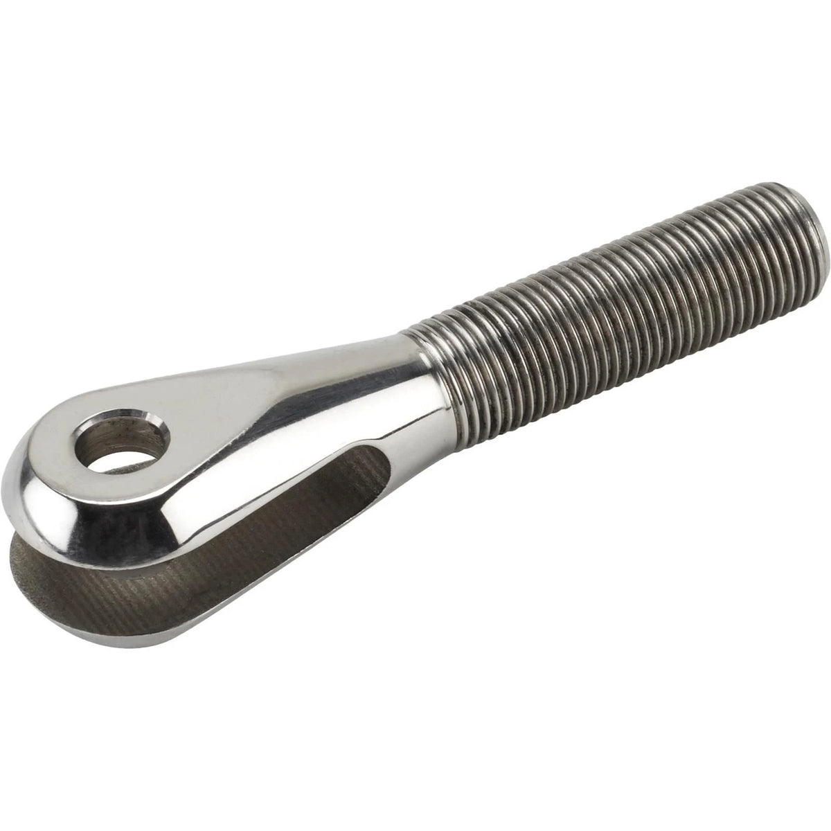 Stainless Steel Smoothie Clevis 5/8 RH NF Thread 3/8 Slot & Hole 91002046