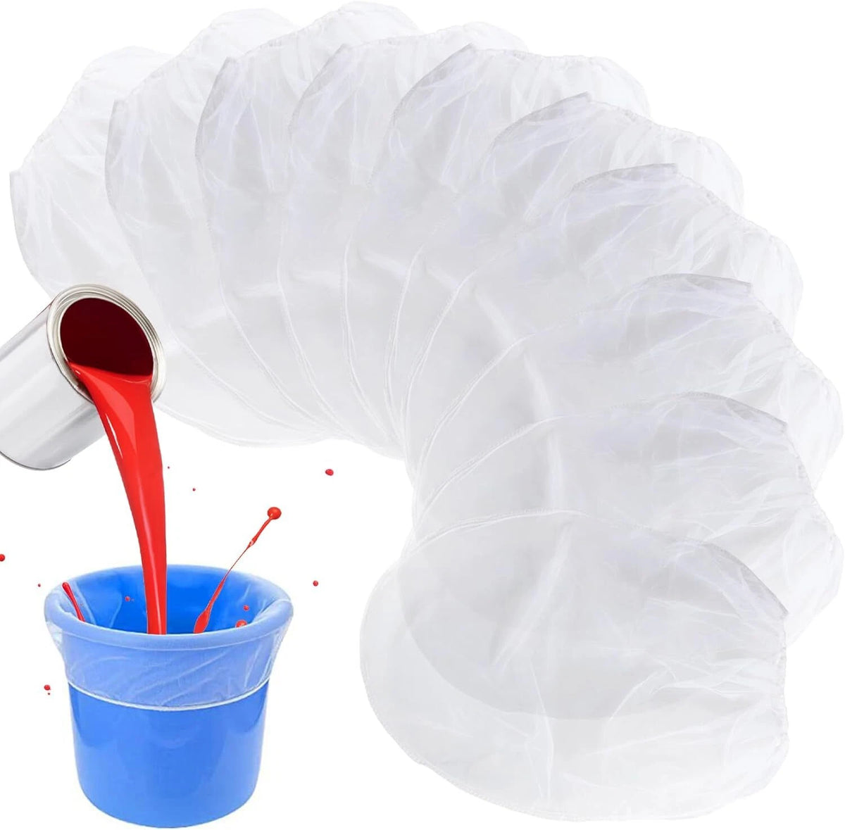 10PCS Paint Strainer Bags for 5 Gallon Buckets
