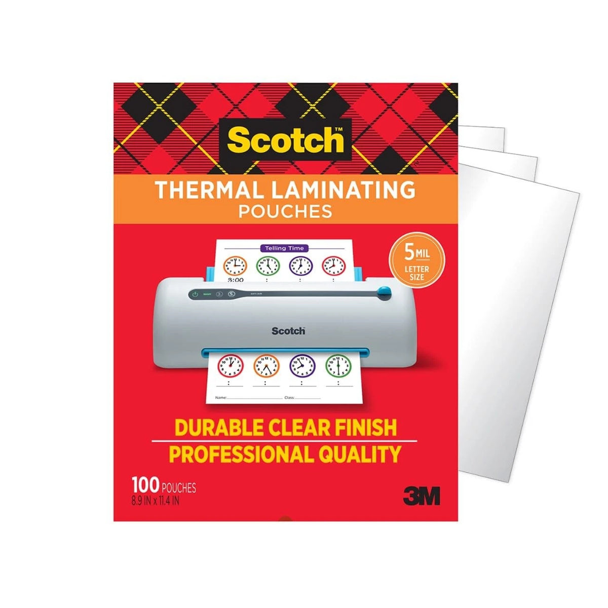 100-Pack Thermal Laminating Pouches for Various Uses (Clear, Transparent)