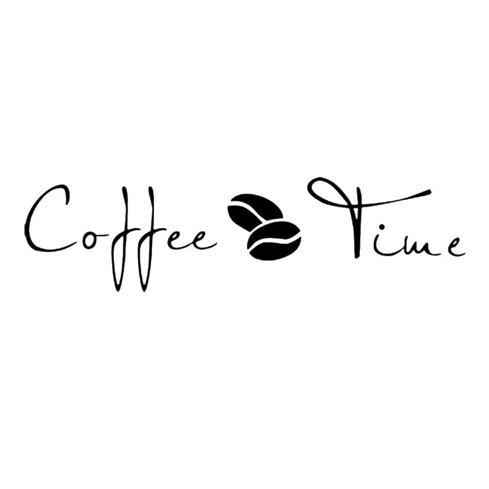 Coffee Time Wall Decal for Home Decor (22.8 x 5.9 Inch)