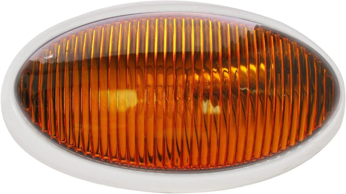 Optronics RVPL5AP Amber Oval Porch Light for RV Camper Trailer (No Switch)