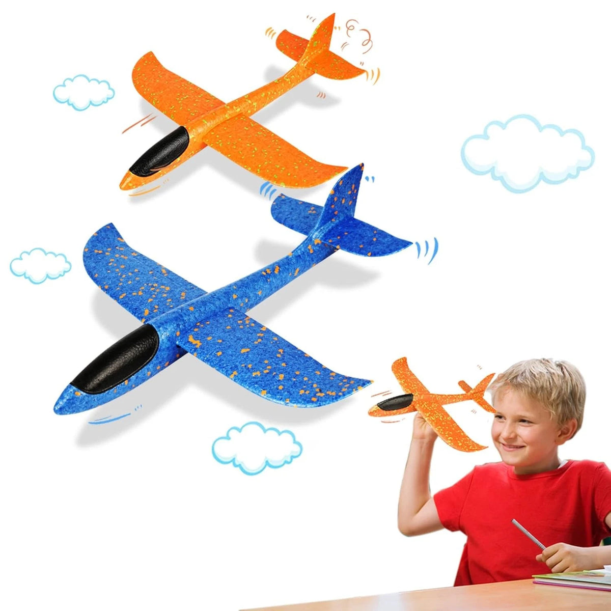 2X Foam Glider Planes for Kids (13.3 Inch)