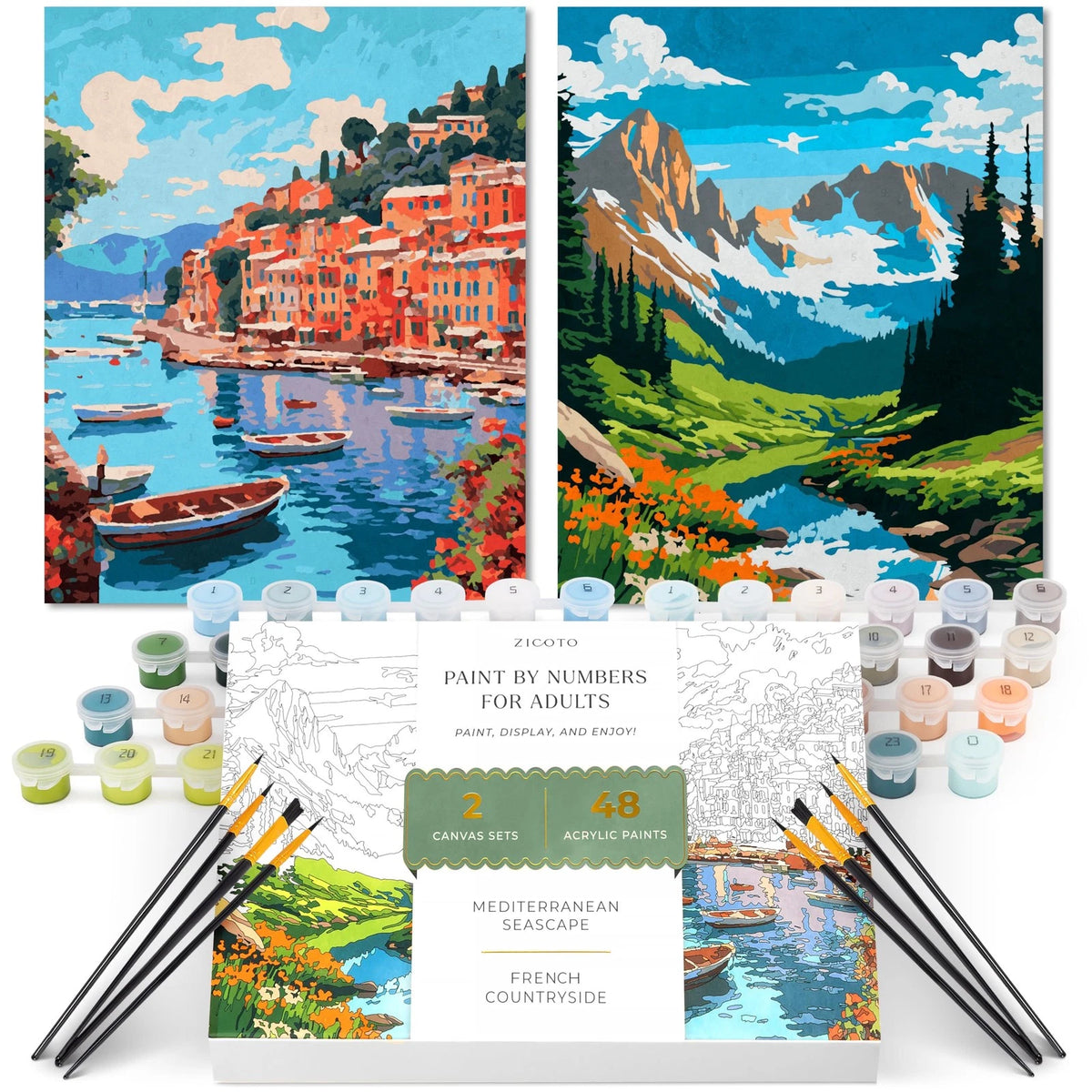 Paint By Number Kit for Adults - 16x20 Inches, Multi