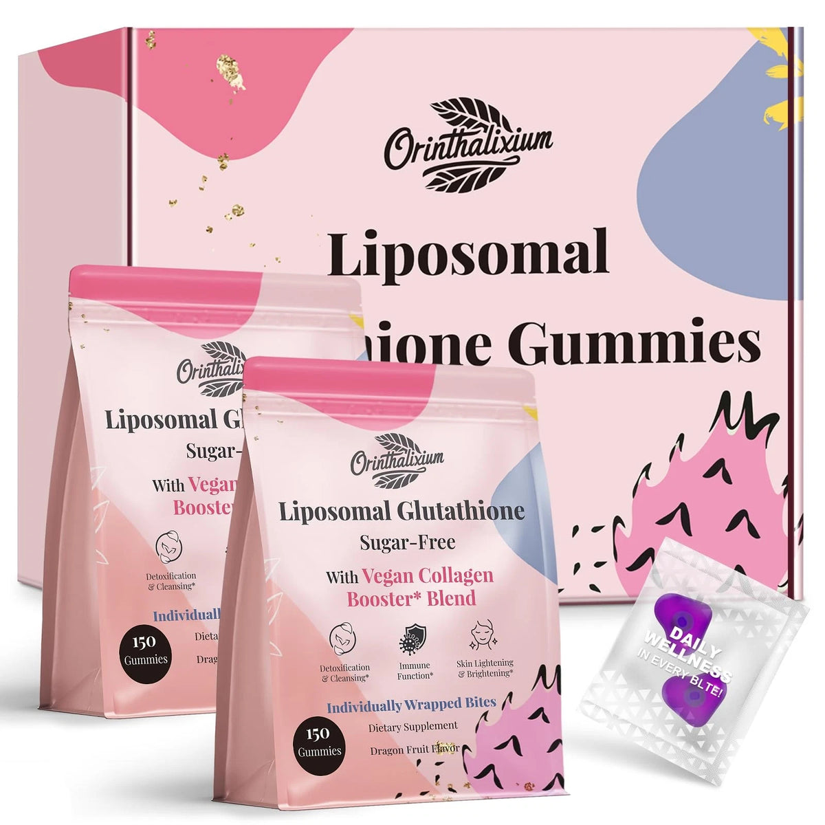 2X Orinthalixium Liposomal Glutathione Gummies 150 Count