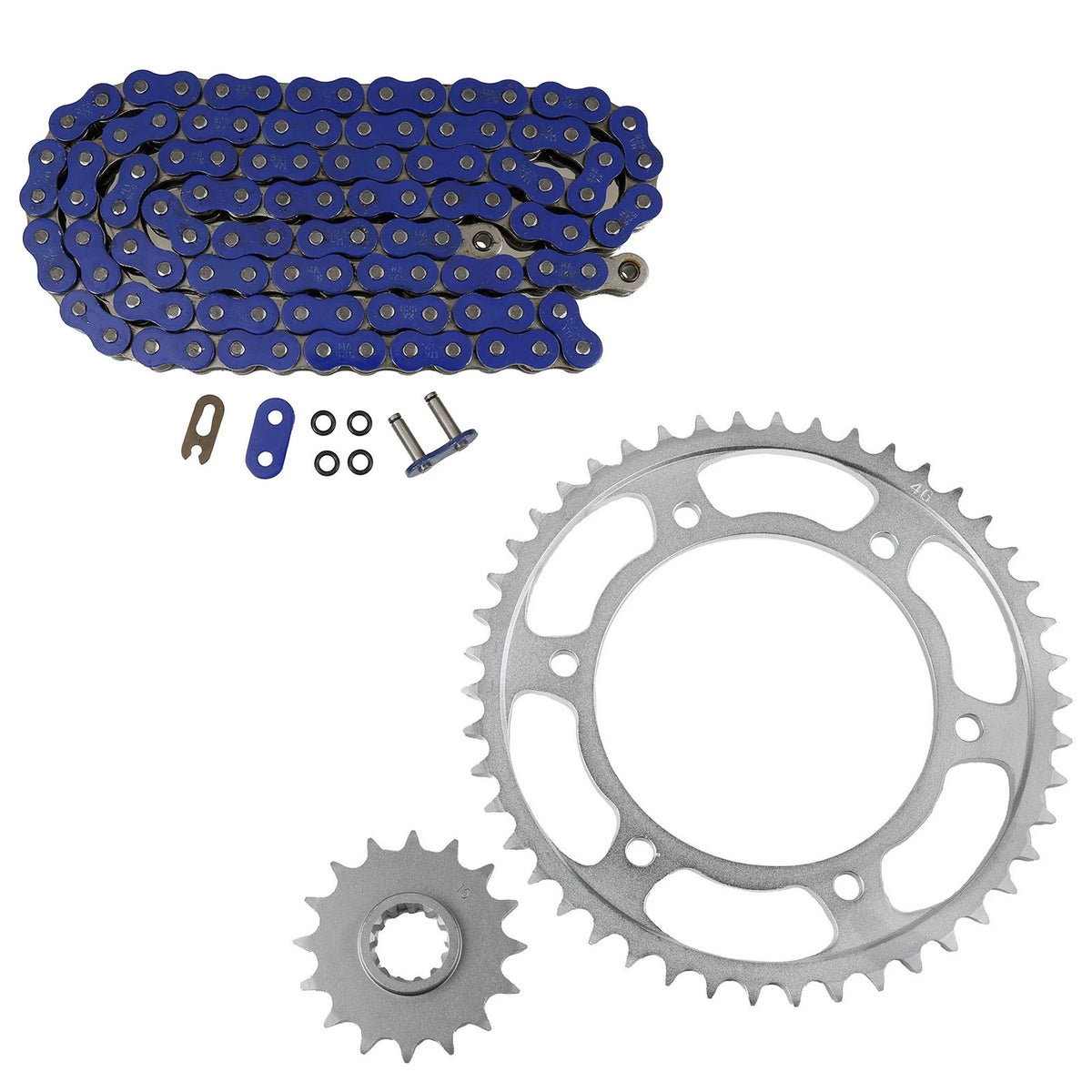Blue 525x108 O-Ring Chain & 16/46 Sprockets for Honda CBR600F4i (2001–2006)