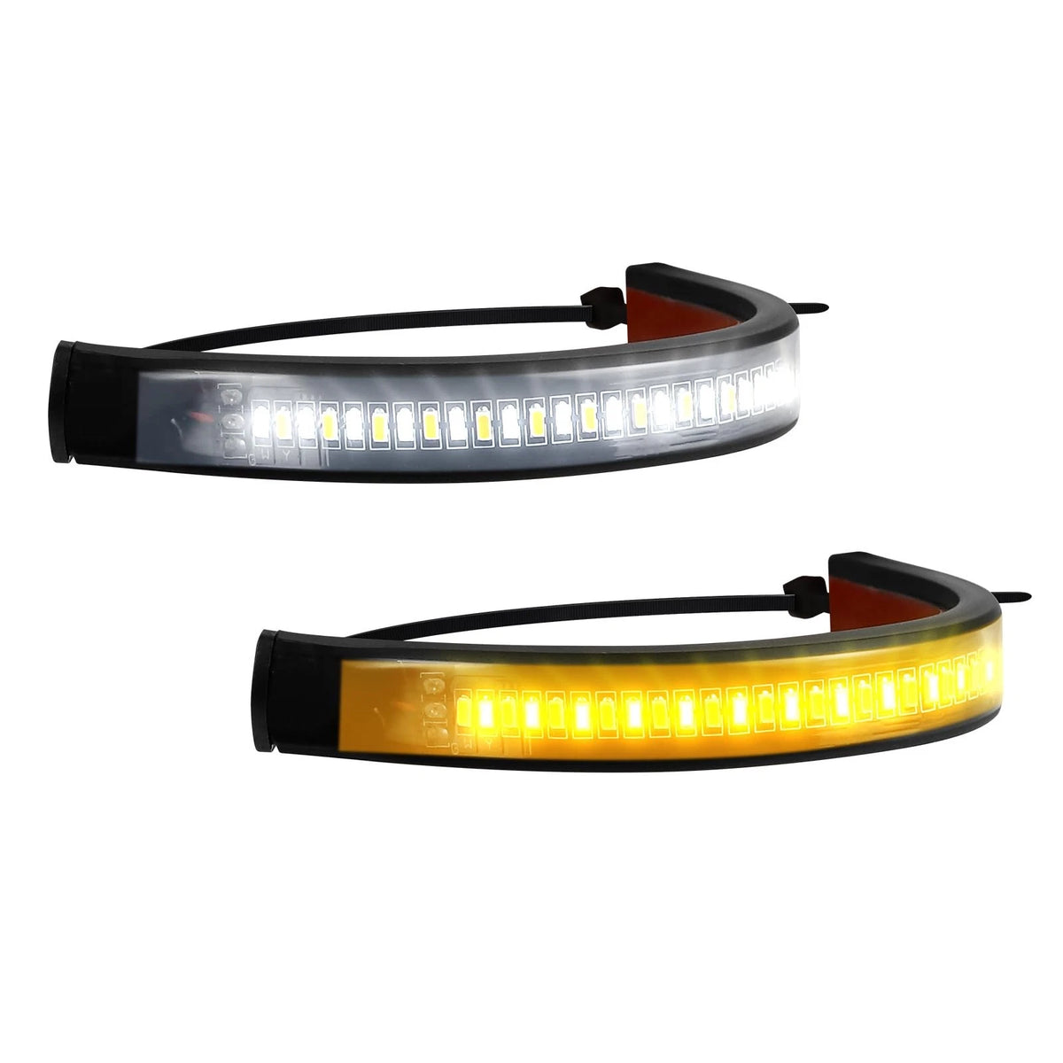 2X Flexible LED Turn Signal Light for Motorcycle (White+Amber)