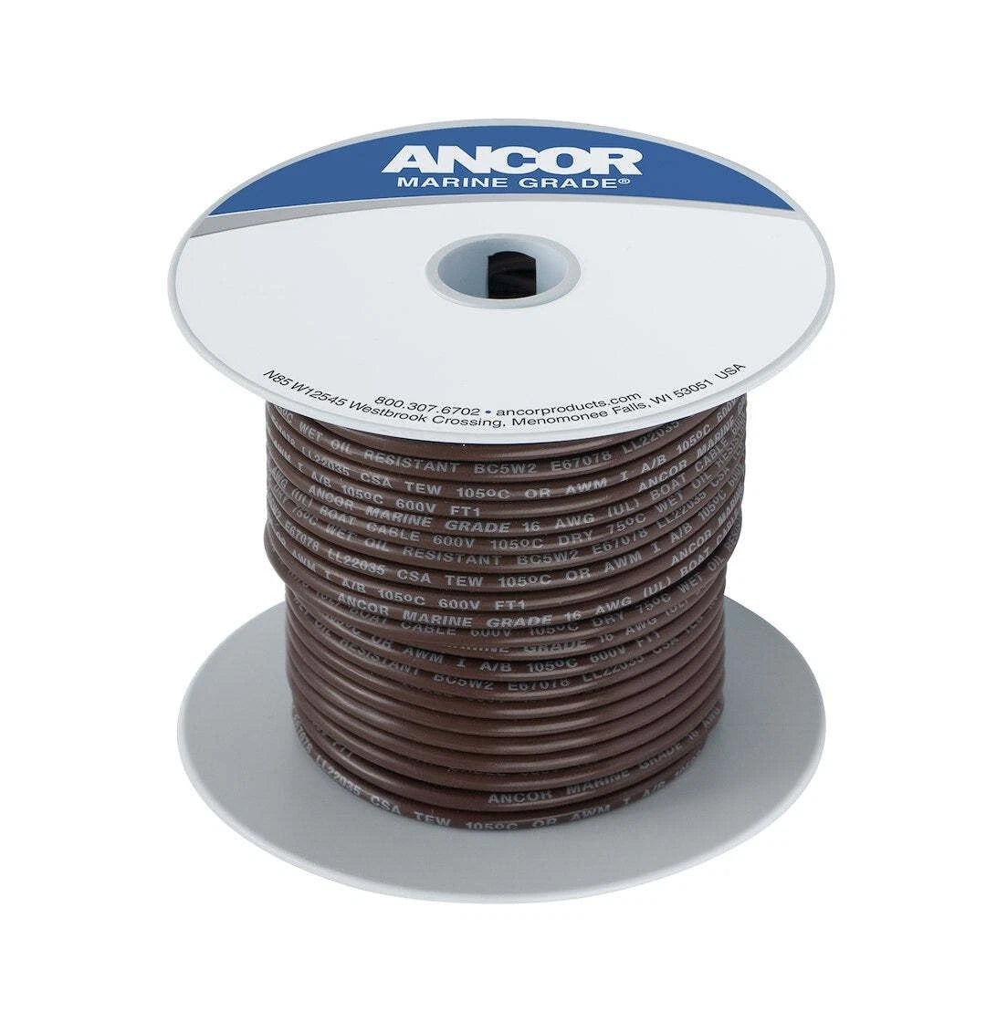 100' #14 Brown Tinned Copper Wire for Ancor 104210