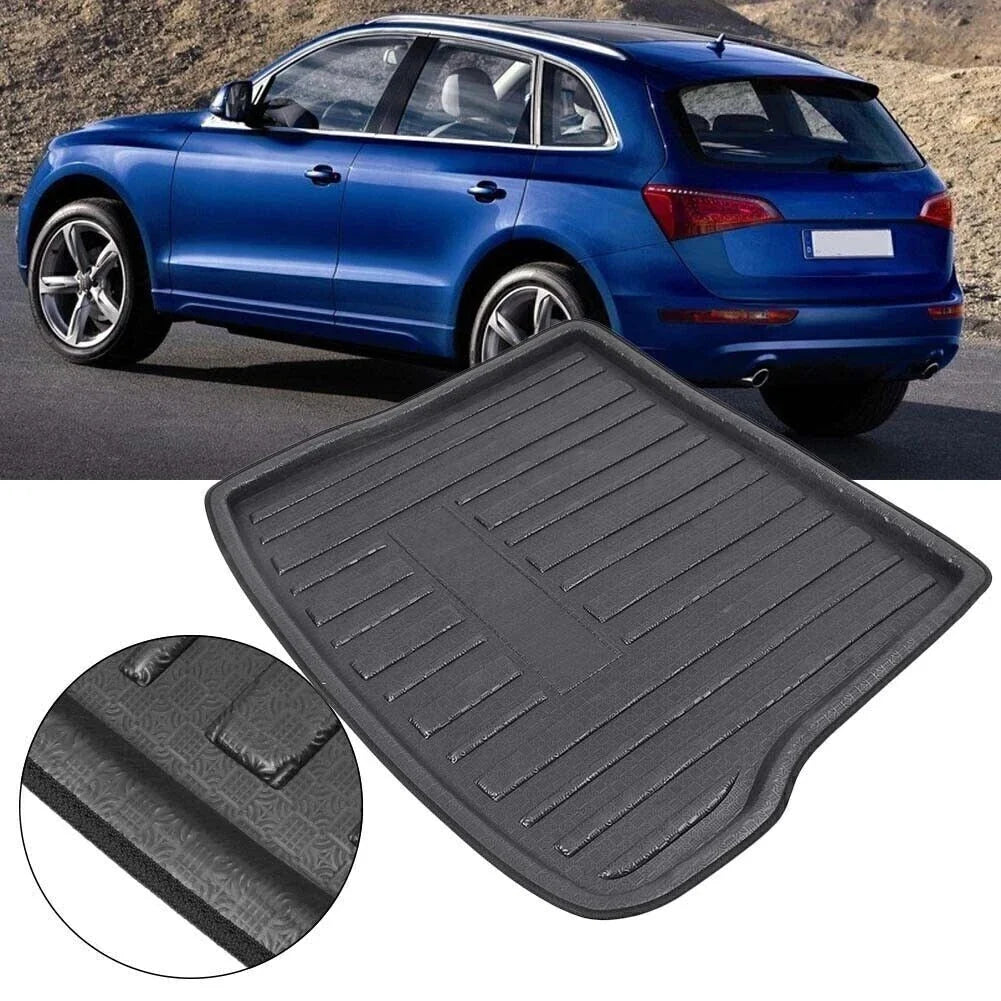 Rear Trunk Boot Mat Cargo Floor Tray for Audi Q5 (2010–2016) Black