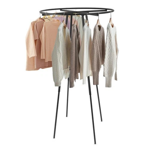 Chrome 36" Round Clothing Rack for Garment Display (48" - 72" Height)