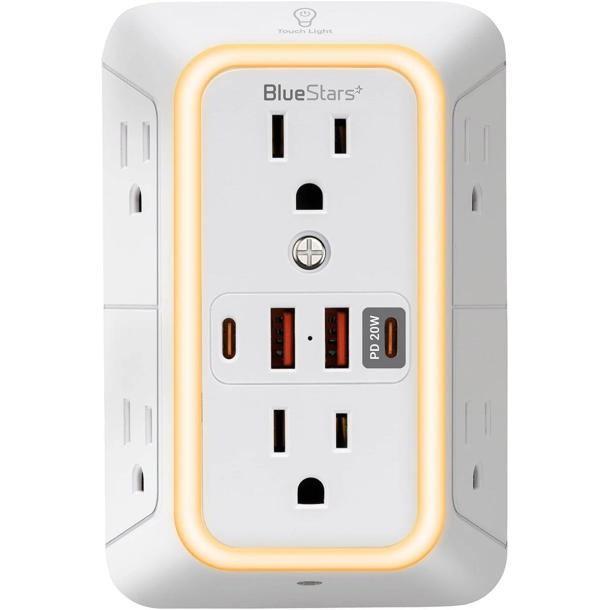 Surge Protector Outlet Extender with 6 Outlets & 4 USB Ports (Fast Charging)