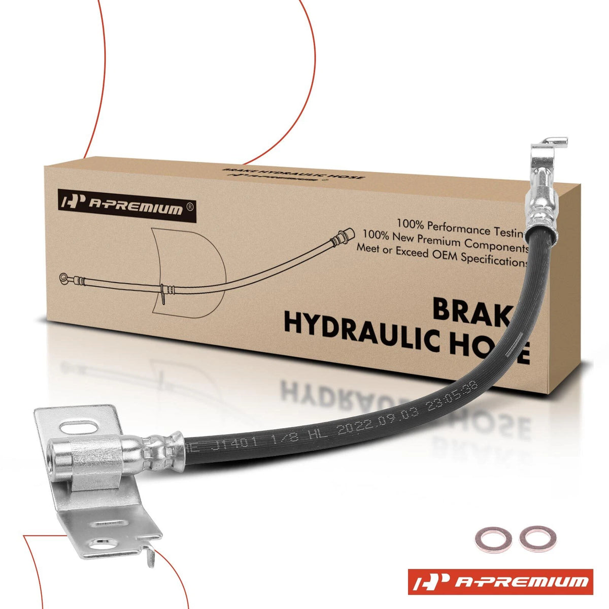 Rear Left Brake Hydraulic Hose for Ford F-150 (FL3Z2282D, 2206668)