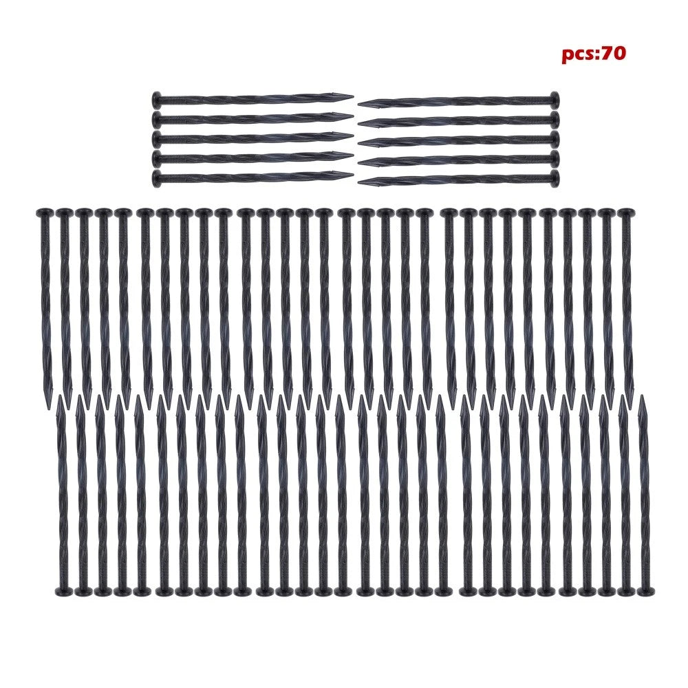 70 Pack 8 Inch Plastic Edging Garden Spikes for Landscape Anchoring