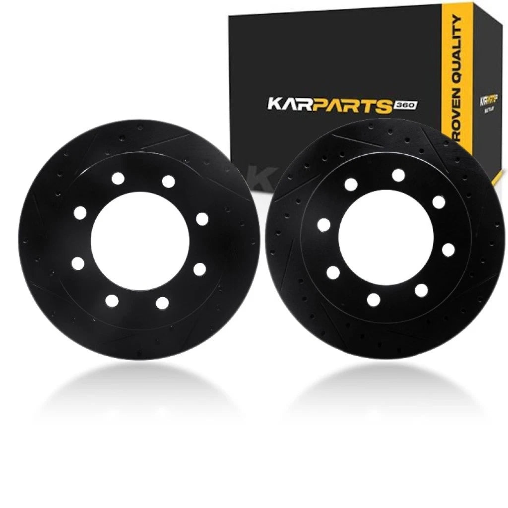 Set of 2 Drilled and Slotted Rotors for GMC Sierra 3500 (2006) ALX-PAU-DF-8002-48059-CLA6