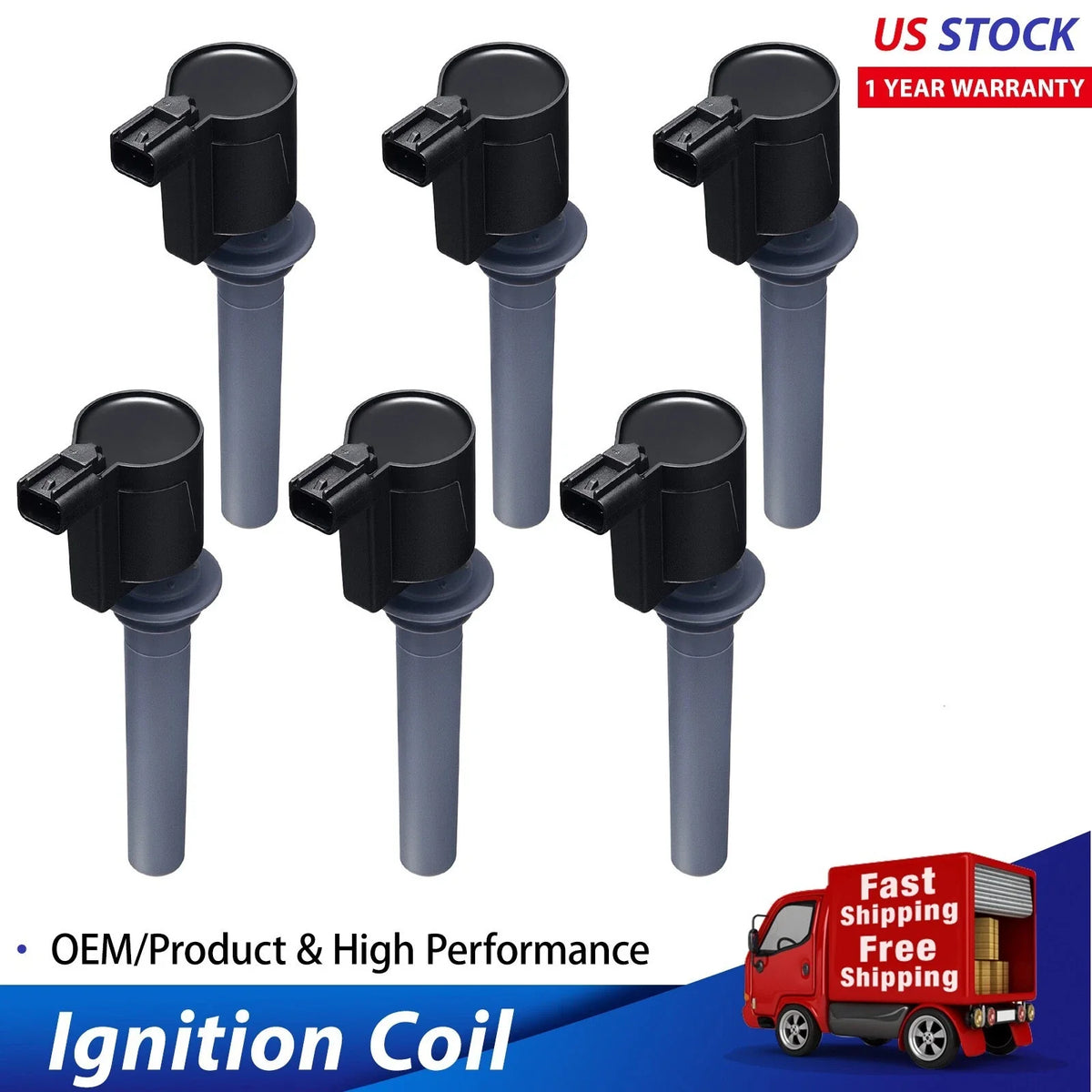 6Pack Ignition Coil for Mercury Montego 3.0L (2005–2007) & Mariner 3.0L (2005–2008)