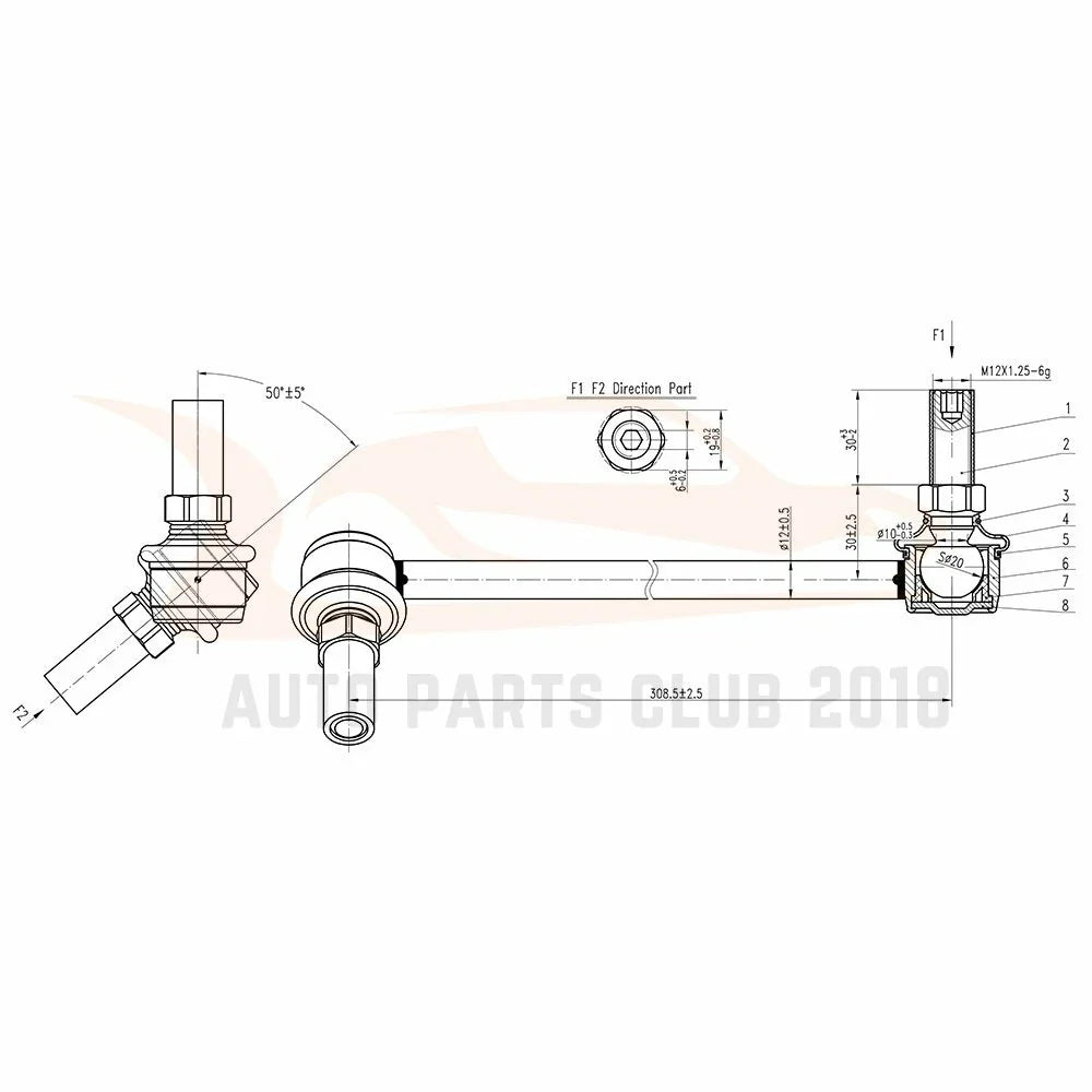 Set of 8 Front Lower Control Arms and Tie Rods for Nissan Murano (2005–2007)