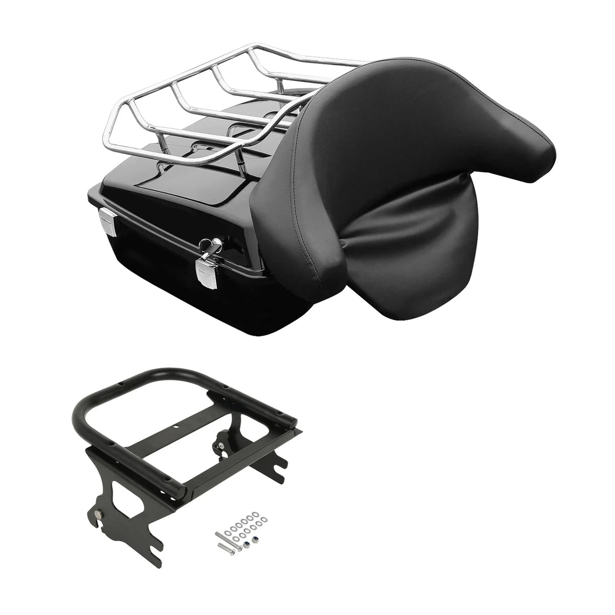 Chopped Trunk Backrest Mount Rack for Harley Electra Glide (1997–2008)