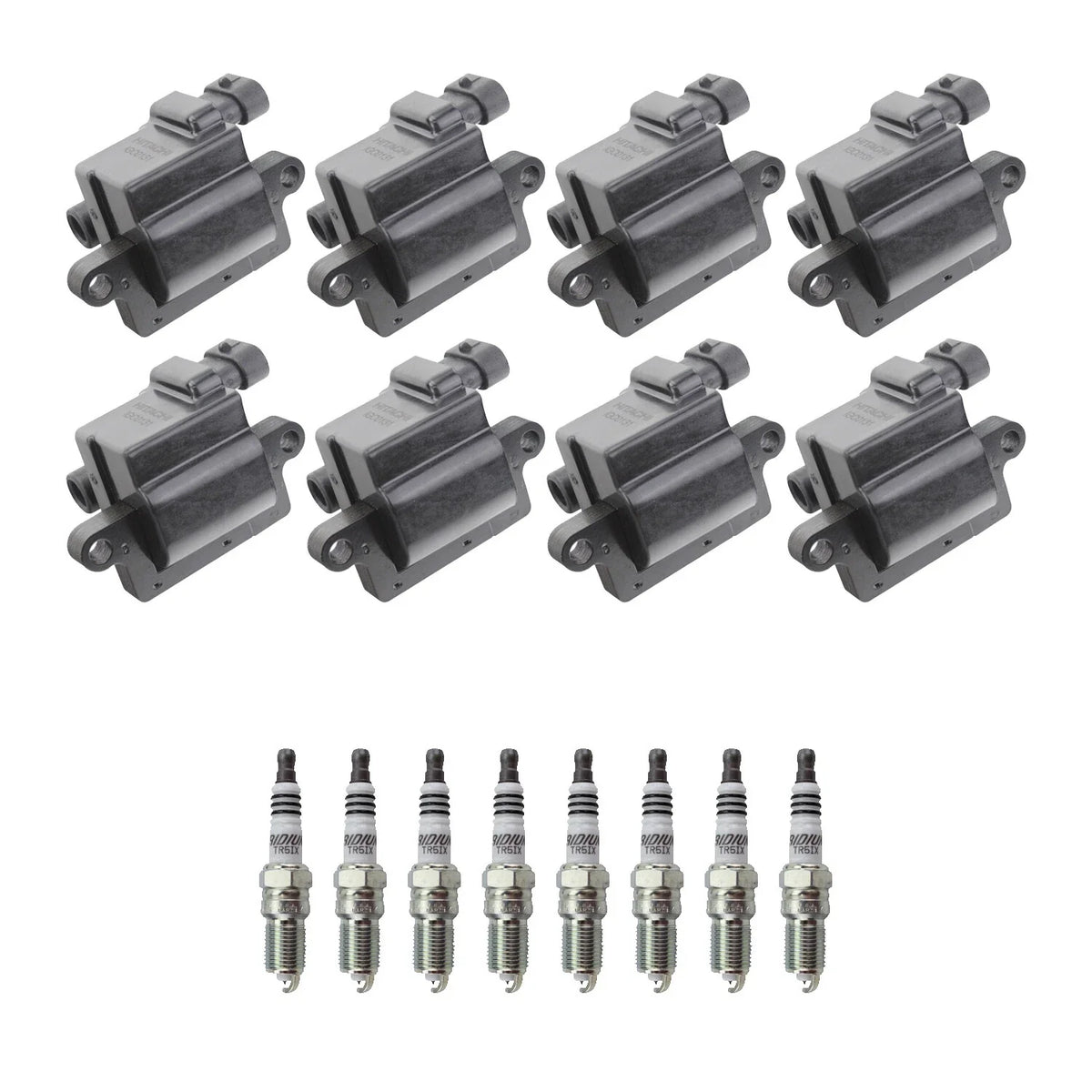 Set of 8 Ignition Coils & NGK Iridium Spark Plugs for Silverado 2500 HD (2001–2007)