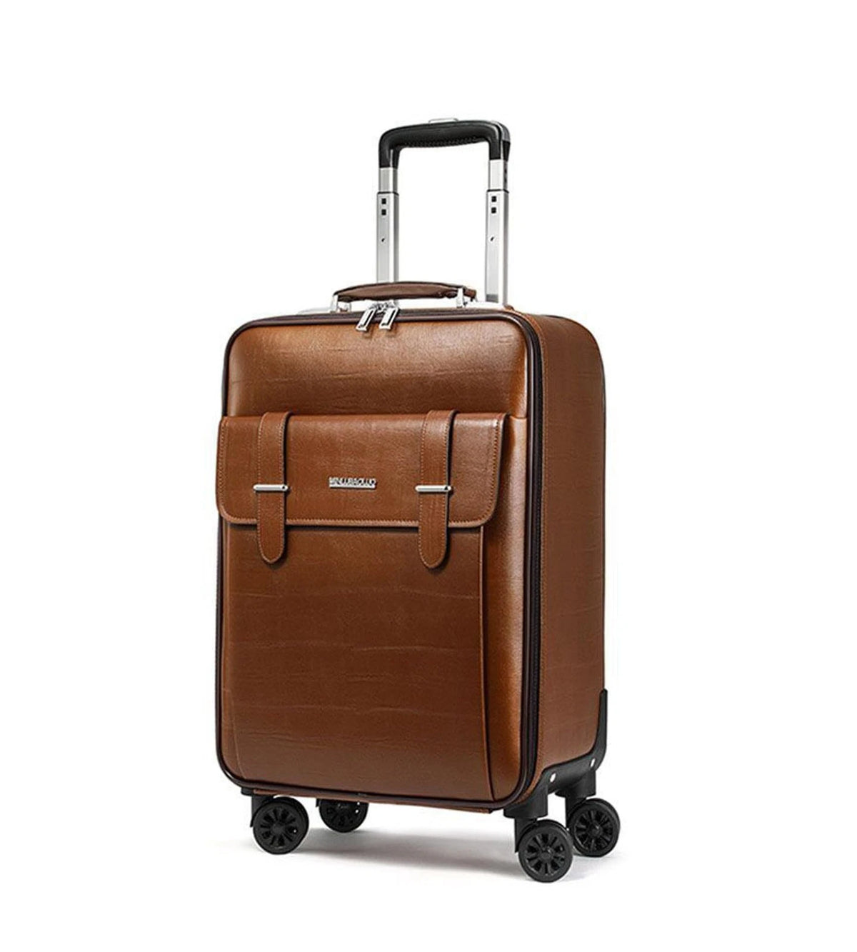 Carry-On Suitcase for Business Spinner Wheels (Waterproof, PVC Leather)
