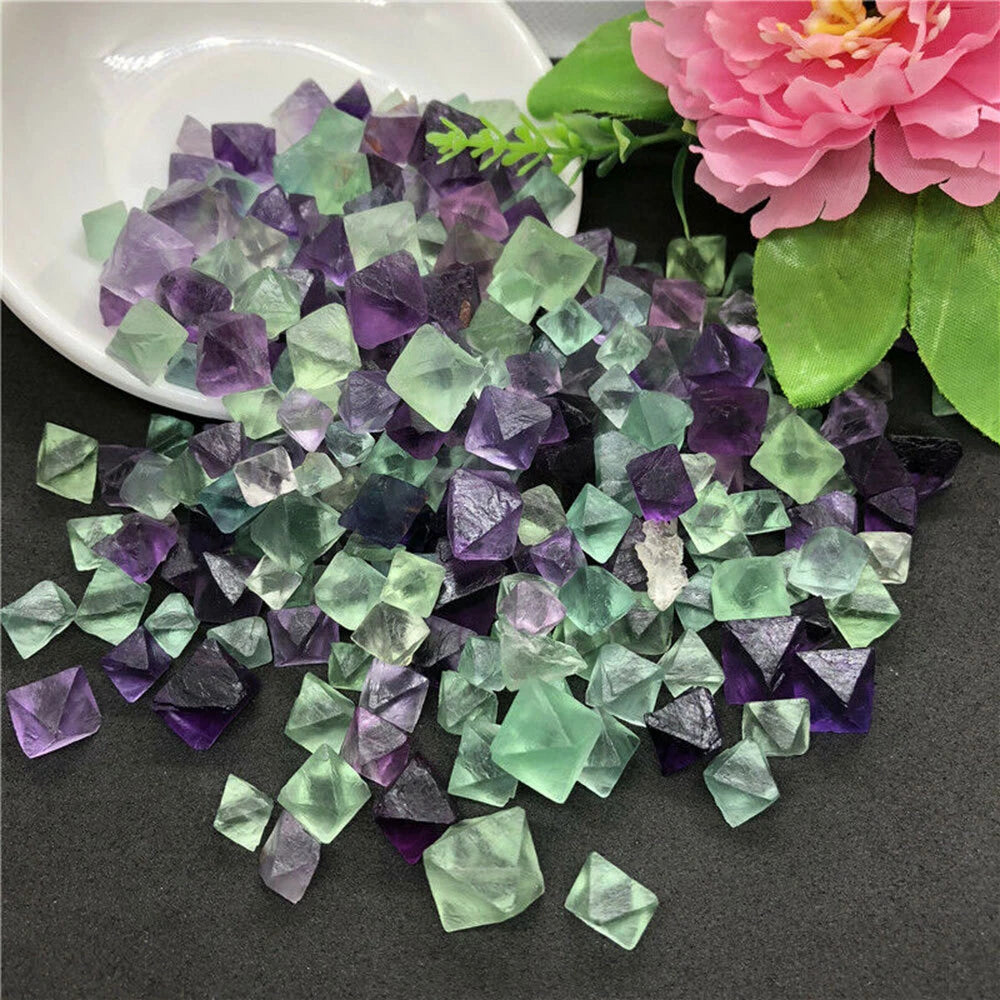 Natural Rainbow Fluorite Point Stone Quartz Crystal Skull Cat Claw Bear Gemstone