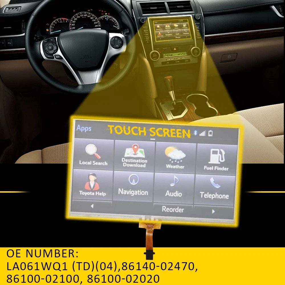 6.1" Navigation Touch Screen Glass Digitizer for Toyota RAV4 (2014–2016)