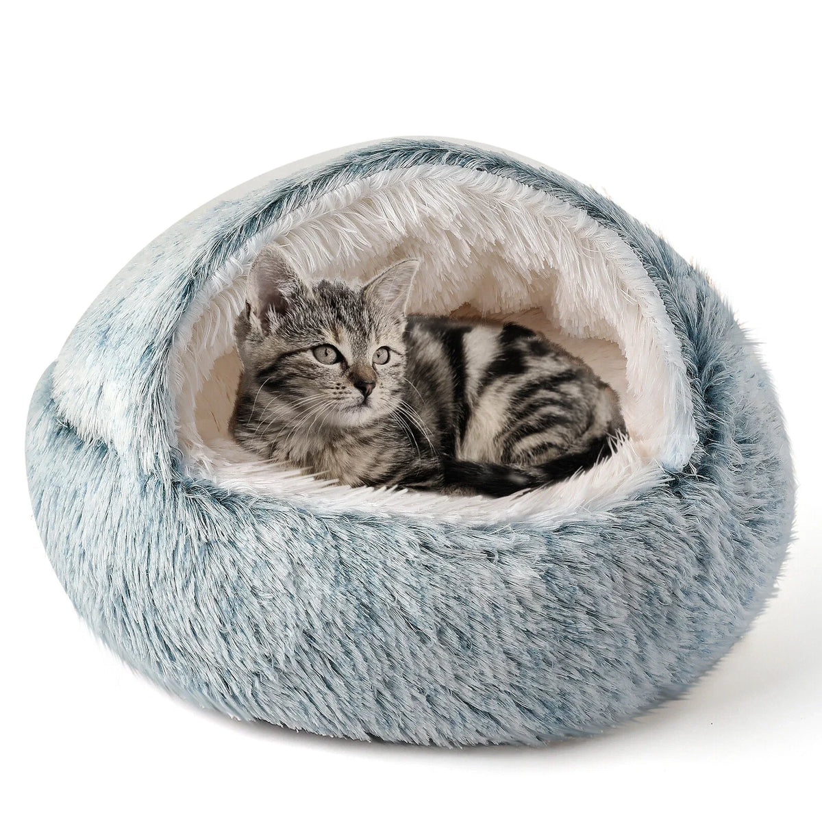 Soft Plush Cat Bed Cave for Dogs Cats (50/60cm) Self Warming Winter
