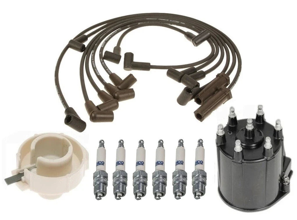 ACDelco Ignition Kit Set for GMC Chevy 4.3 V6 (Distributor, Rotor, Cap, Wires, Plugs)