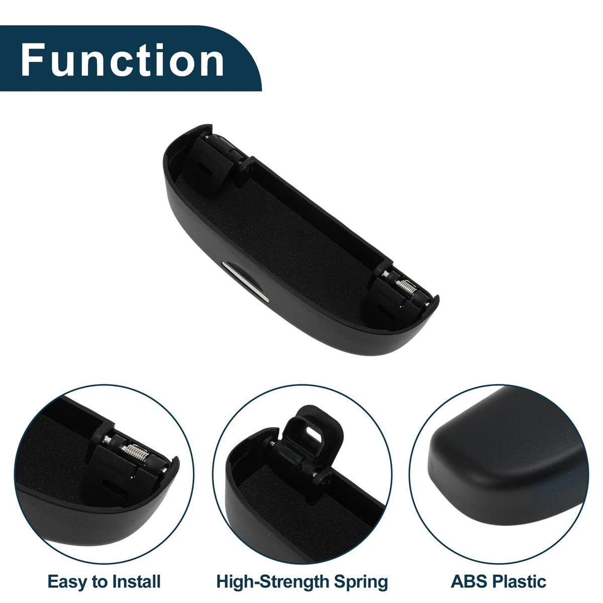 Sunglasses Case for Ford Puma MK2 (2020–2025) Black Set of 1